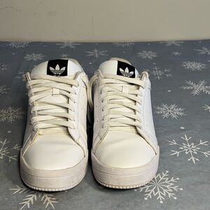 Adidas Classic White Sneakers with Black Accents